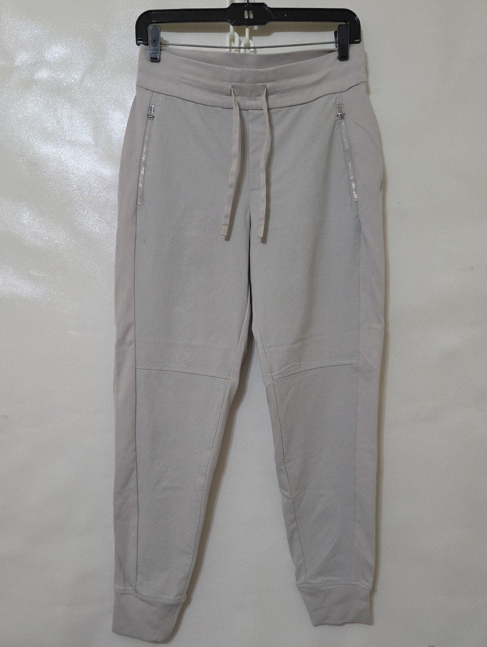 Athleta Women's Light Beige Lounge Jogger Pants with Drawstring Waist - Size 4